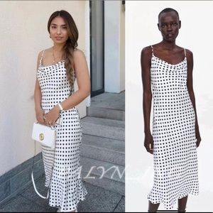 Zara Polka Dot Slip Dress